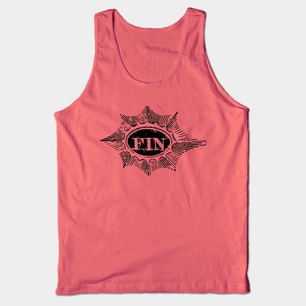 Fin Vintage Design Finished the end Tank Top by penandinkdesign@hotmail.com